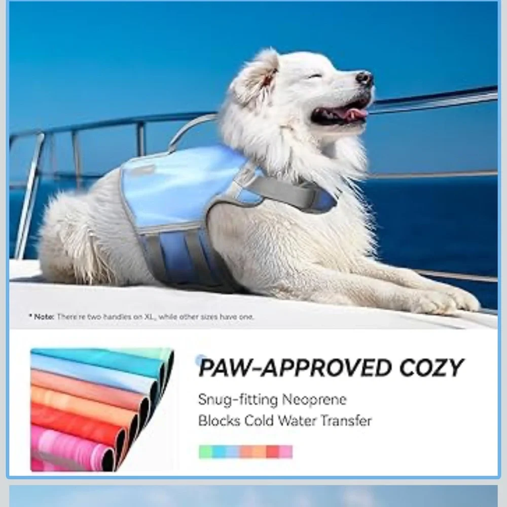 Dog Life Jacket for Swimming & Boating,‎ Lightweight & Buoyancy